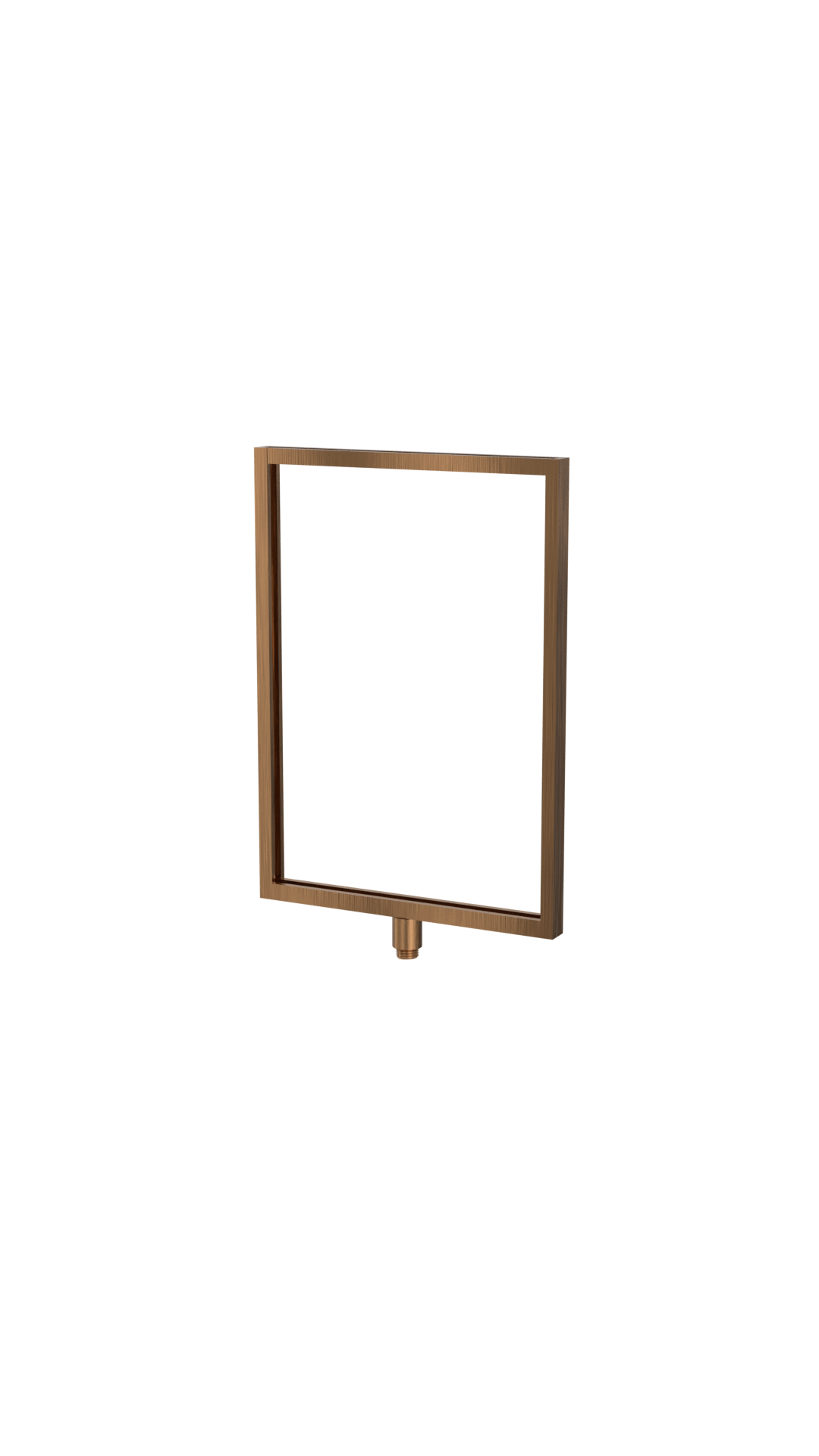 Vertical Standard Sign Frame Rope Stanchions - Satin Brass Finish