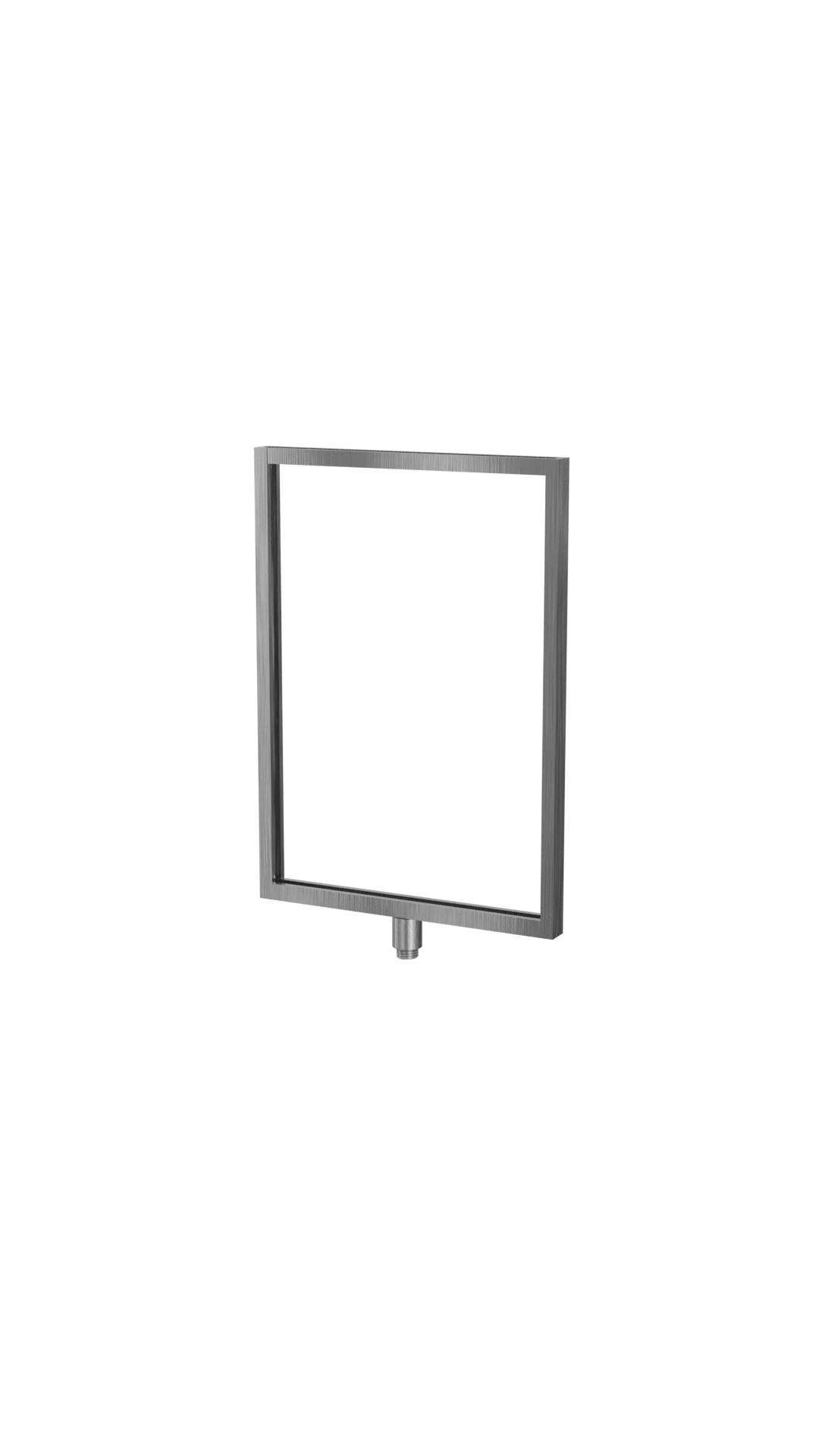 Vertical Standard Sign Frame Rope Stanchions - Satin Chrome Finish